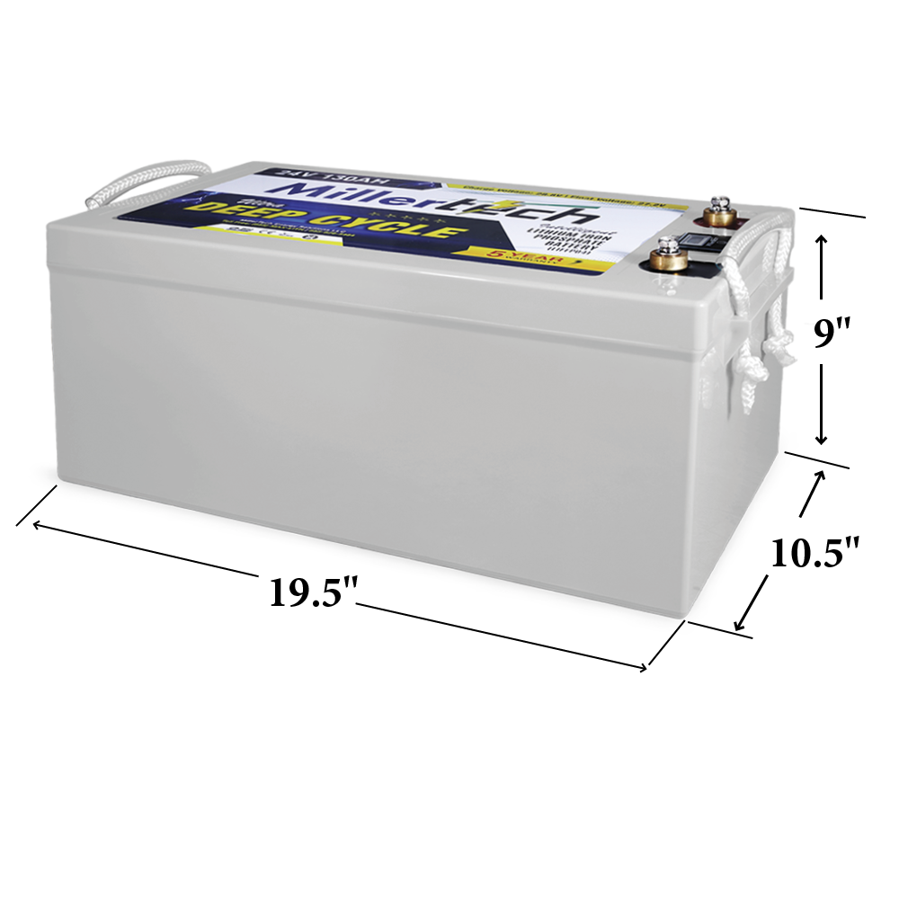 MillerTech - 24V 130AH Intelligent Lithium Iron Phosphate Battery