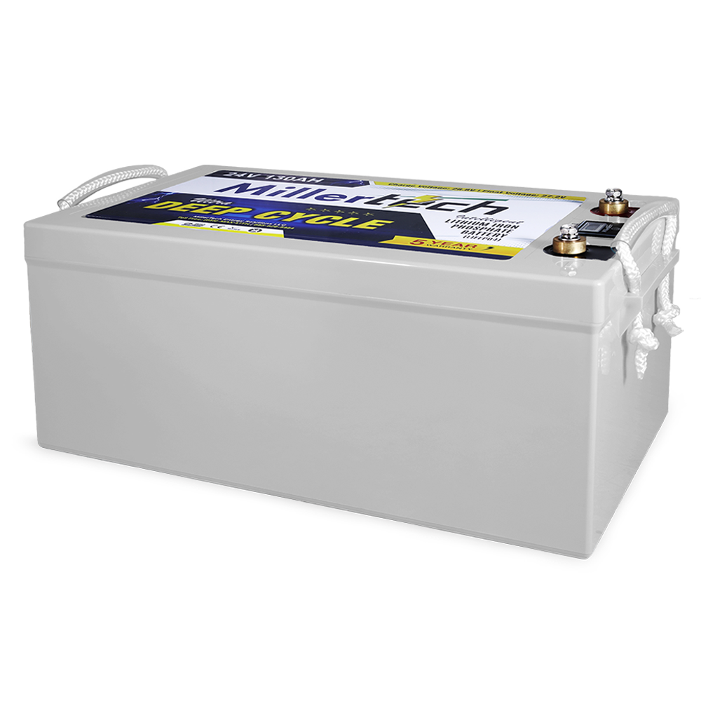 MillerTech - 24V 130AH Intelligent Lithium Iron Phosphate Battery
