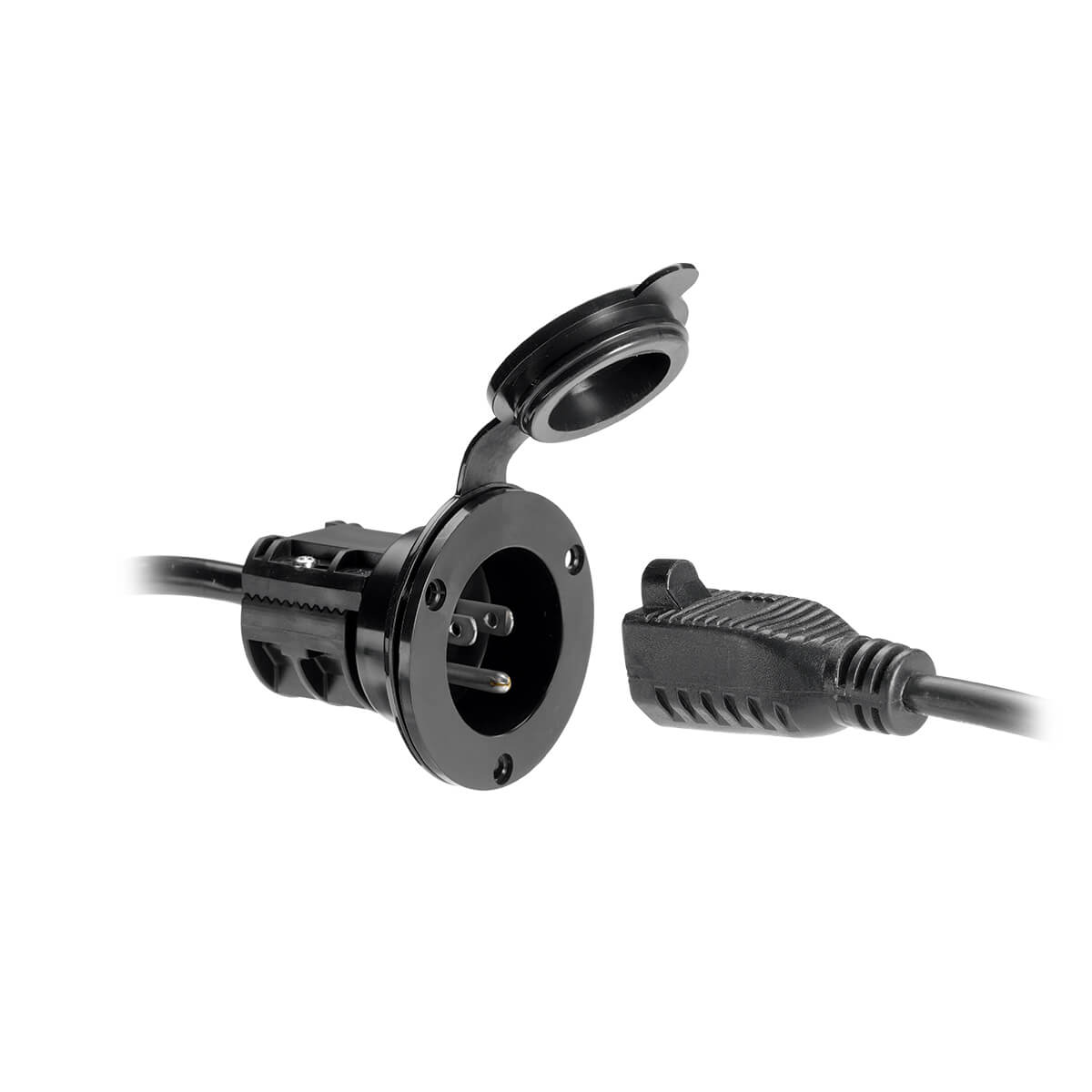 Minn Kota Mkr-21 Ac Power Port Black - Bulk Pack