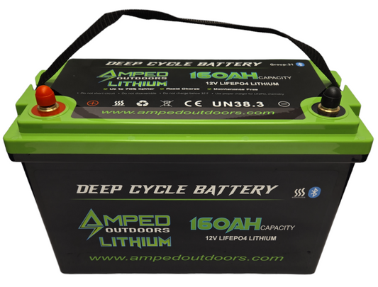 160Ah Lithium Battery (LiFePO4) 12.8V - Bluetooth - IP67 Waterproof - Heated