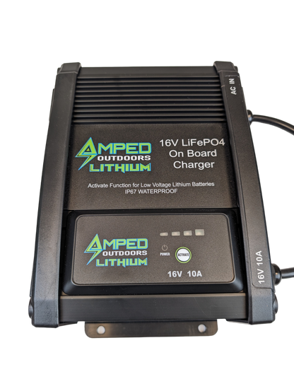 16V 50Ah LiFePO4 Battery - Bluetooth - IP67 Waterproof - On board Charger Included!