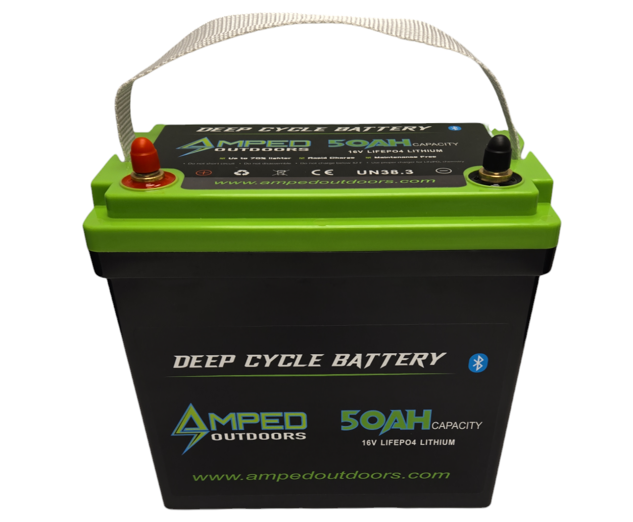 16V 50Ah LiFePO4 Battery - Bluetooth - IP67 Waterproof - On board Charger Included!