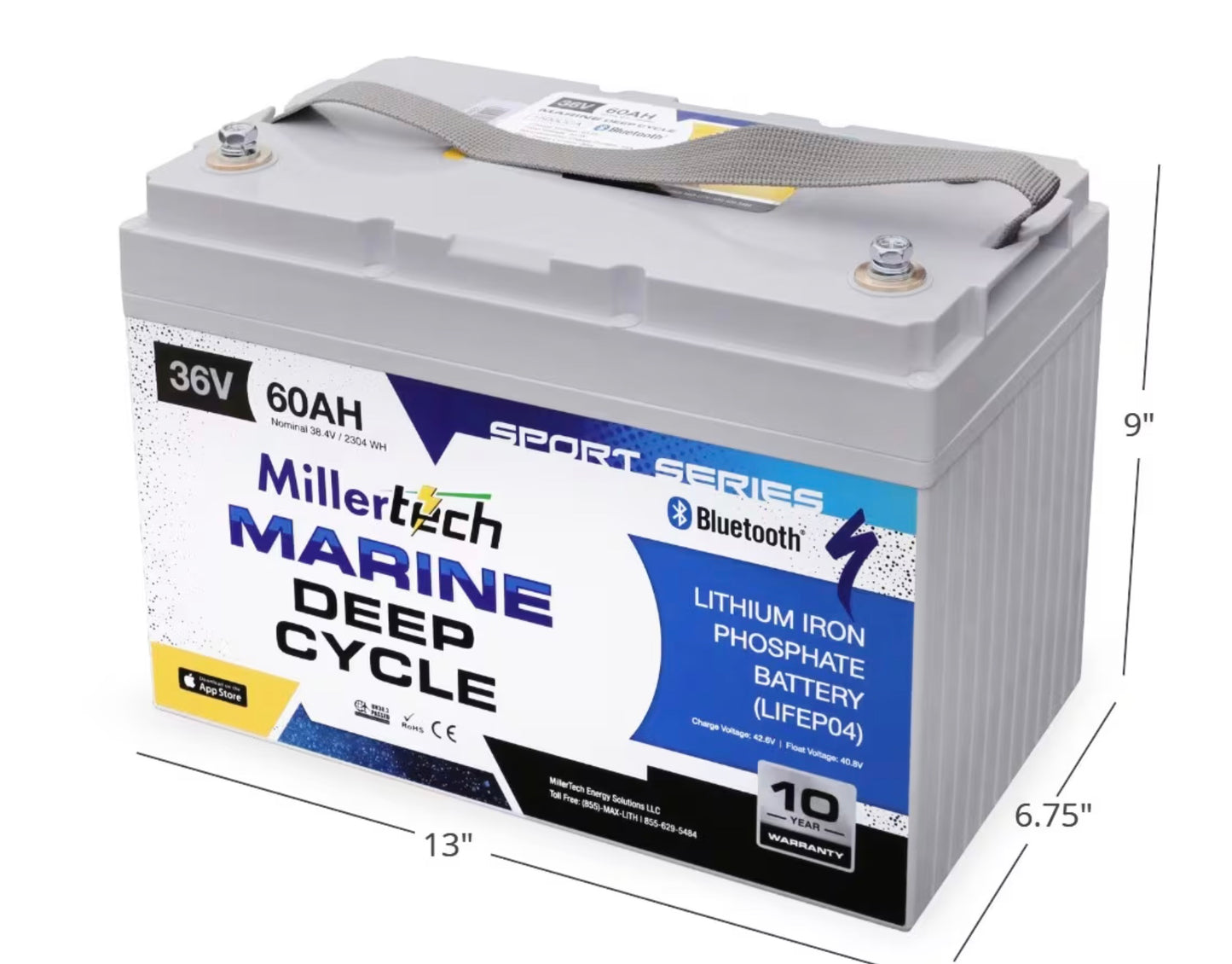 Millertech - 36v 60ah Sport Series Lithium Battery