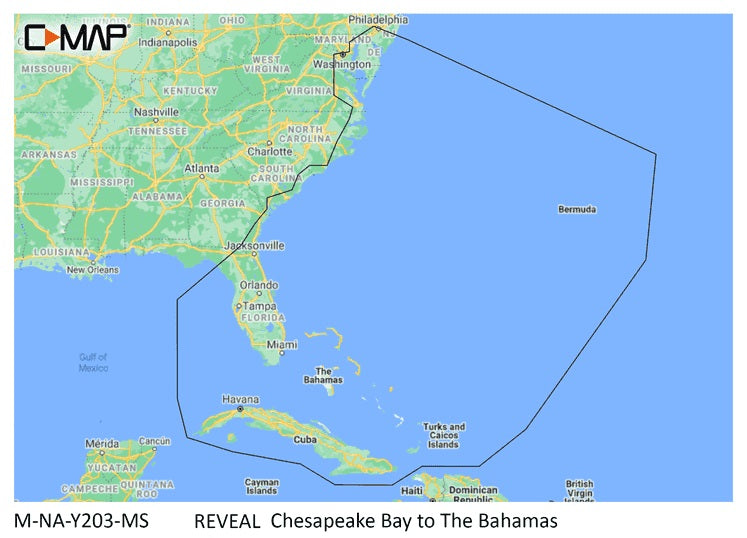 C-map Reveal Coastal Chesapeake Bay To The Bahamas